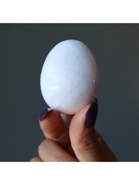 Pink Calcite Egg Peruvian Mangano Love Awakens Crystal Natural Gemstone